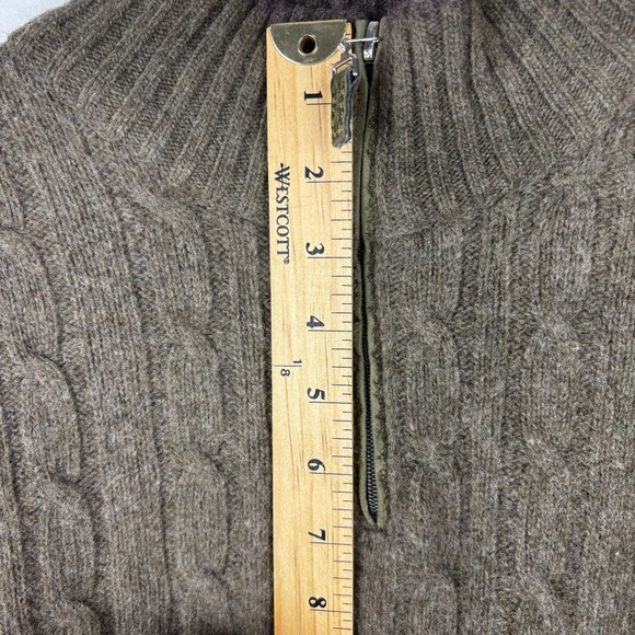 Daniele Blasi Wool blend 1/4 zip Men’s Sweater Brown Size L Preppy Collegiate - Picture 10 of 10